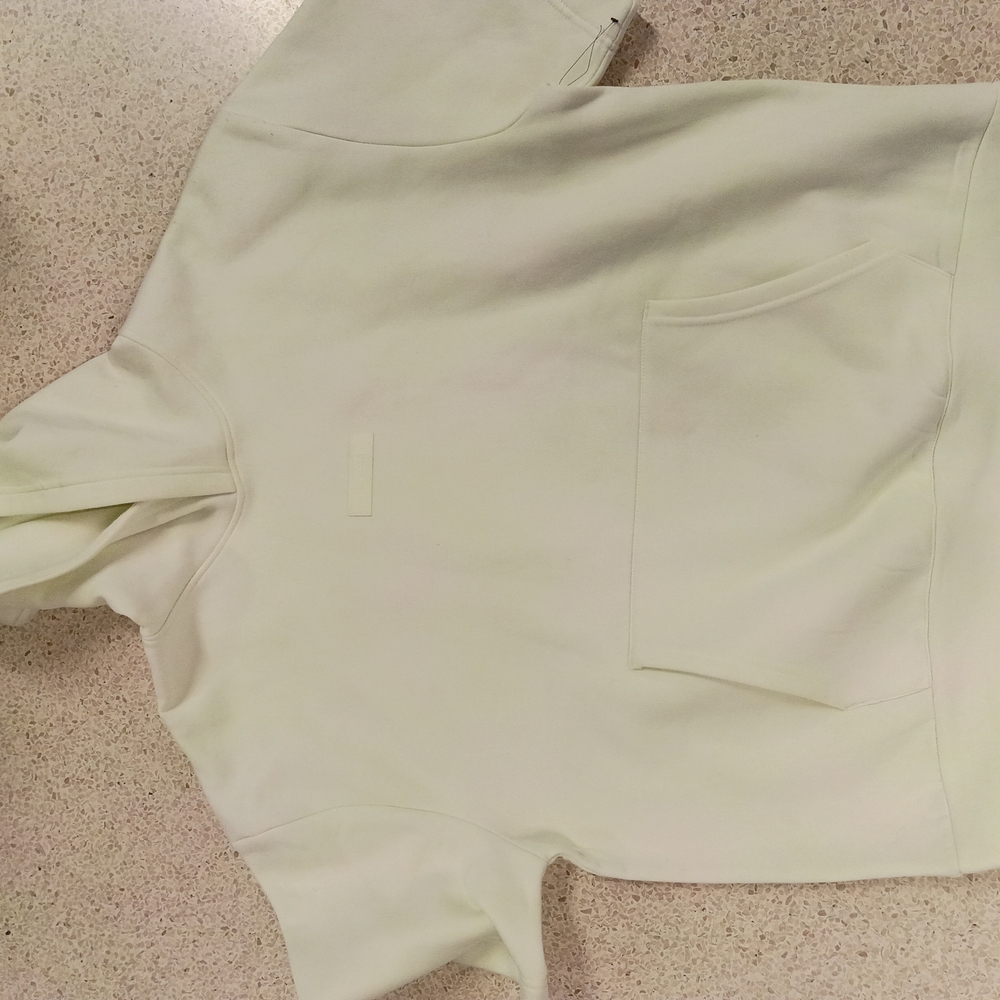 Essentials White Raised Patch Short Sleeve Hooded… - image 2